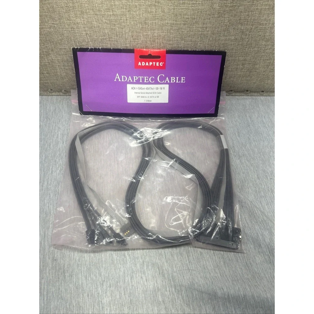 Adaptec ACK-I-SASx4-4SATAx1-SB-1M R Internal SAS to 4 SATA‎ Cable 1.0M SFF-8484